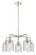 Downtown Urban Five Light Chandelier in Polished Nickel (405|516-5CR-PN-G112C-5CL)