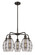 Downtown Urban Five Light Chandelier in Oil Rubbed Bronze (405|516-5CR-OB-G557-6SM)