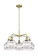 Downtown Urban Five Light Chandelier in Antique Brass (405|516-5CR-AB-G556-8CL)