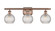 Ballston Three Light Bath Vanity in Antique Copper (405|516-3W-AC-G122C-6CL)
