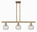 Ballston Three Light Island Pendant in Brushed Brass (405|516-3I-BB-G122C-6CL)