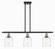 Ballston Three Light Island Pendant in Black Antique Brass (405|516-3I-BAB-G558-6CL)