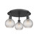 Ballston Three Light Flush Mount in Matte Black (405|516-3C-BK-G122C-6CL)