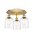 Ballston Three Light Flush Mount in Brushed Brass (405|516-3C-BB-G558-6CL)