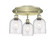 Downtown Urban Three Light Flush Mount in Antique Brass (405|516-3C-AB-G558-6SDY)