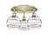 Ballston LED Flush Mount in Antique Brass (405|516-3C-AB-G556-8CL)