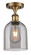 Ballston One Light Semi-Flush Mount in Brushed Brass (405|516-1C-BB-G558-6SM)