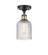 Ballston One Light Semi-Flush Mount in Black Antique Brass (405|516-1C-BAB-G559-5CL)