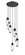 Arden Seven Light Chandelier in Matte Black (224|651P-7R-MB)