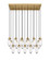 Arden 17 Light Linear Chandelier in Rubbed Brass (224|651P-17L-RB)