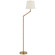Basden LED Floor Lamp in Antique-Burnished Brass and Natural Rattan (268|CHA 9083AB/NRT-L)