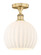 Edison LED Semi-Flush Mount in Brushed Brass (405|616-1F-BB-G1217-10WV)