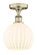 Edison LED Semi-Flush Mount in Antique Brass (405|616-1F-AB-G1217-8WV)