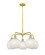 Downtown Urban LED Chandelier in Satin Gold (405|516-5CR-SG-G1216-8WM)