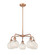 Downtown Urban LED Chandelier in Antique Copper (405|516-5CR-AC-G1216-6WM)