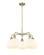 Downtown Urban LED Chandelier in Antique Brass (405|516-5CR-AB-G1217-8WV)