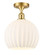 Ballston LED Semi-Flush Mount in Satin Gold (405|516-1C-SG-G1217-10WV)