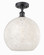 Ballston LED Semi-Flush Mount in Matte Black (405|516-1C-BK-G1216-12WM)