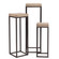 Wood and Metal Pedestals Pedestals - Set of 3 in Wood Lamp, Metal (204|83035)