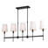 Camden Five Light Linear Chandelier in Matte Black (63|H0289)