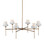 Etiquette Six Light Chandelier in Antique Brass/White (142|9000-1092)