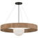 Arena LED Chandelier in Bronze and White Glass (268|WS 5001BZ/NO-WG)