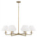 Gilda Six Light Chandelier in Aged Brass (65|452261AD) Gilda Six Light Chandelier in Aged Brass (65|452261AD)