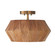 Nadeau One Light Semi Flush Mount in Light Wood and Patinaed Brass (65|251011LW)