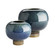 Tuttle Vases Set of 2 in Peacock ad Bronze Reactive (314|1040)