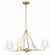 Xavier Four Light Chandelier in Vibrant Gold / White (60|XAV-B9304-VG-WH)