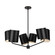 Keiko Six Light Chandelier in Black (347|CH58830-BK)