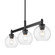 Galveston Three Light Linear Pendant in Matte Black (62|4855-3LP BLK-CLR)