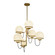 Alba Six Light Chandelier in Aged Brass/Opal Glass (452|CH458632AGOP)