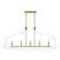 Sheffield Five Light Linear Chandelier in White with Warm Brass Accents (51|1-7804-5-142)