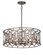 Hexly Six Light Pendant in Bronze & Sultry Sliver (7|3587-795)
