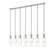 Alton Seven Light Linear Chandelier in Brushed Nickel (224|824P-7L-BN)