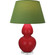 Double Gourd One Light Table Lamp in Ruby Red Glazed Ceramic w/Lucite (165|RR23G)
