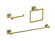 Isla 3-Piece Bathroom Hardware Set in Brushed Gold (173|HWB-12S3RBGD)