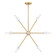 Star Dust Eight Light Chandelier in Brushed Gold (43|D304C-8CH-BG)