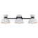 Three Light Vanity in White / Black (110|71853 WH-BK)