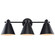 Three Light Vanity in Black (110|22593 BK)