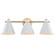 Three Light Vanity in Antique Gold / White (110|22593 AG-WH)