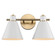 Two Light Vanity in Antique Gold / White (110|22592 AG-WH)