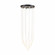 Cascata LED Chandelier in Black and Brushed Brass (78|AC6812BK)