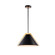 Baltic One Light Pendant in Black and Brushed Brass (78|AC11910BK)
