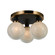Gem Three Light Pendant in Black and Brushed Brass (78|AC11873SW)