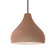 Radiance One Light Pendant in Adobe (102|CER-6563-ADOB-NCKL-RIGID)