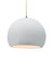 Radiance One Light Pendant in Gloss White (outside and inside of fixture) (102|CER-6535-WTWT-NCKL-BEIG-TWST)