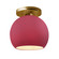 Radiance One Light Semi-Flush Mount in Cerise (102|CER-6353-CRSE-BRSS)