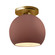 Radiance One Light Semi-Flush Mount in Canyon Clay (102|CER-6353-CLAY-BRSS)